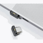 YubiKey 5C Nano USB-C security key permanently in USB-C port for 2FA and multi-protocol authentication