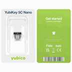 YubiKey 5C Nano USB-C security key for 2FA, compact and durable design