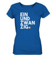 Ladies T-Shirt Einundzwanzig Logo gro&szlig; - mehrere Farben, Bio-Qualit&auml;t