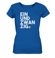 Ladies T-Shirt Einundzwanzig Logo gro&szlig; - mehrere Farben, Bio-Qualit&auml;t