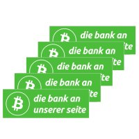 Bitcoin Sticker - Die Bank an unserer Seite (10 pcs.)