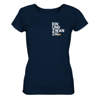 Ladies T-Shirt &bdquo;Einundzwanzig&ldquo; Logo klein - verschiedene Farben, Bio