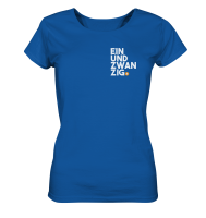 Ladies T-Shirt &bdquo;Einundzwanzig&ldquo; Logo klein - verschiedene Farben, Bio