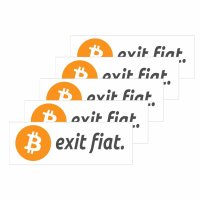 Bitcoin Sticker - Exit Fiat (10 pcs.)