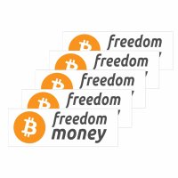 Bitcoin Sticker - Freedom Money (10 pcs.)