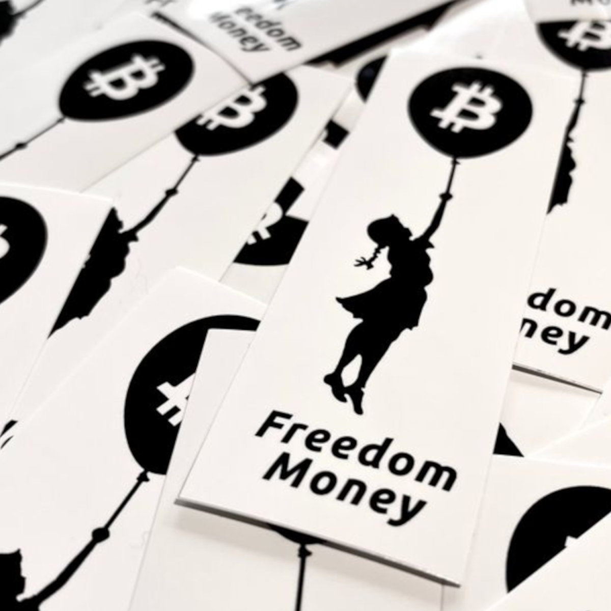 Bitcoin Sticker - Freedom Money Balloon Girl (10 pcs), 3,91 €